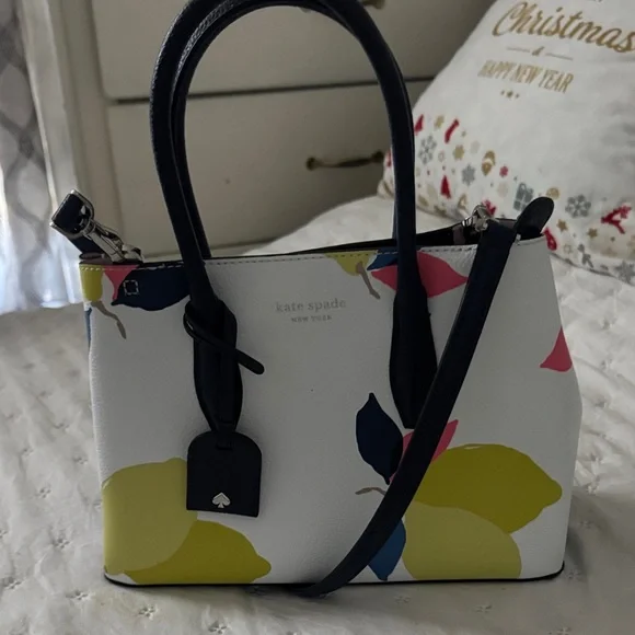 Kate Spade White Satchel with Bold Floral Accents - Picture 1 of 6
